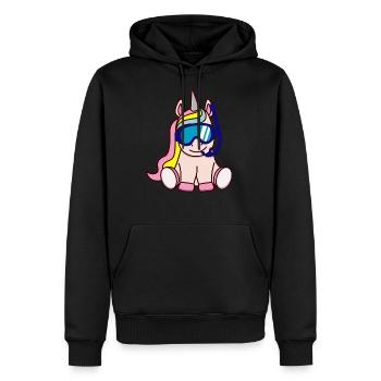 Taucher Einhorn Geschenkidee Geschenk - Sweat à capuche Premium bio Homme - noir - Devant - Nico (187cm)