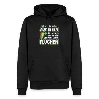 Laufen Joggen Jogging Marathon - Männer Premium Bio Hoodie - Schwarz - Vorne - Nico (187cm)