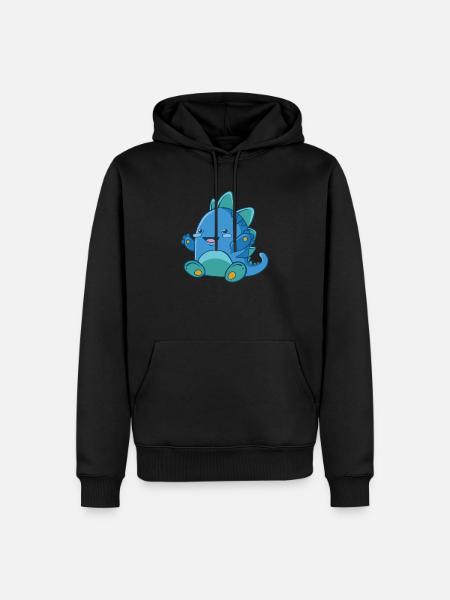 Baby Happy Dinosaur - Men’s Premium Organic Hoodie - black