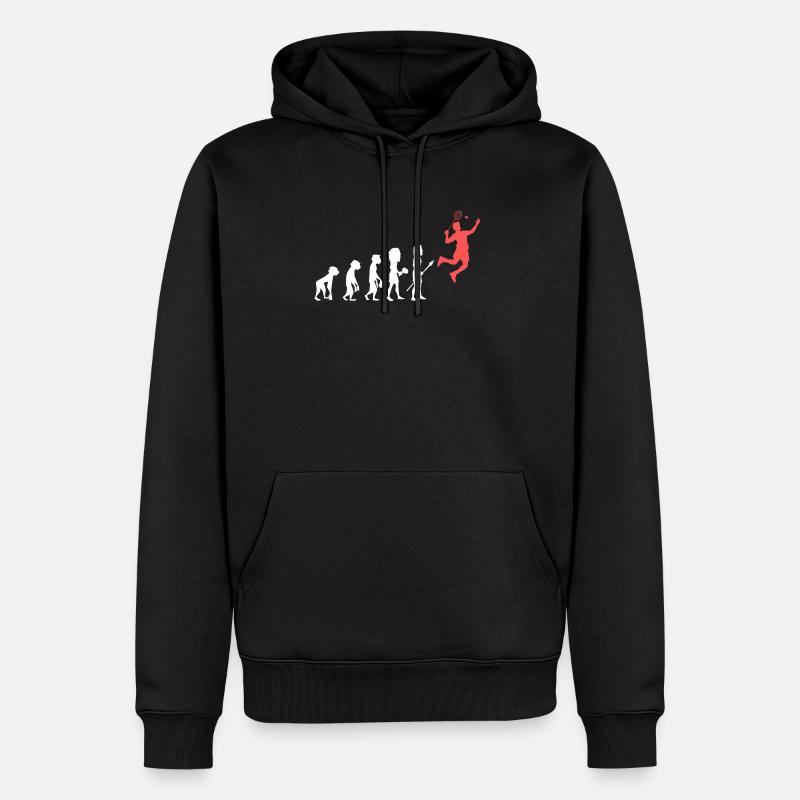 Badminton evolution development - Men’s Premium Organic Hoodie - black