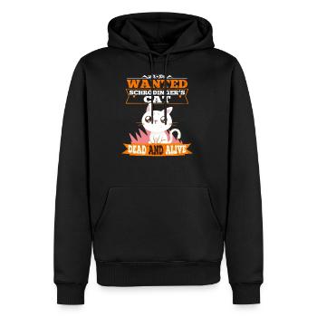 Schrödingers Katze süße Katzen Quantenphysik - Männer Premium Bio Hoodie - Schwarz - Vorne - Nico (187cm)
