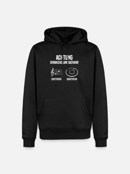 Musik Noten Witz Physik Musiker - Männer Premium Bio Hoodie - Schwarz