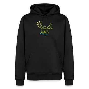 Beach Babe - Sonne, Strand, Meer - Männer Premium Bio Hoodie - Schwarz - Vorne - Nico (187cm)