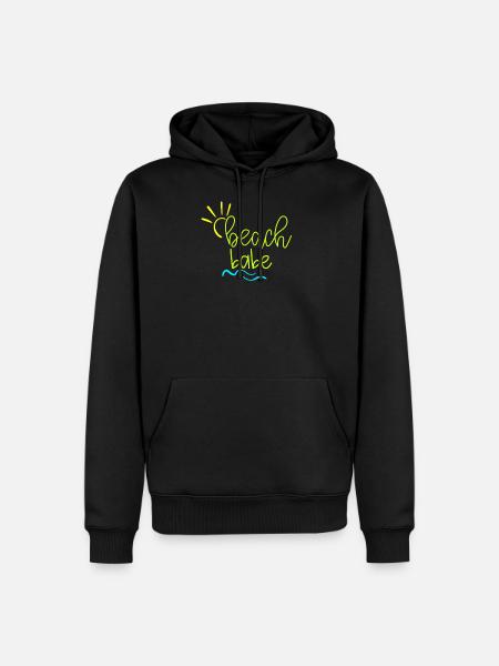 Beach Babe - Sun, Beach, Sea - Men’s Premium Organic Hoodie - black