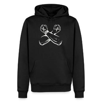 Staight Edge, Vegan Shirt - Männer Premium Bio Hoodie - Schwarz - Vorne - Nico (187cm)