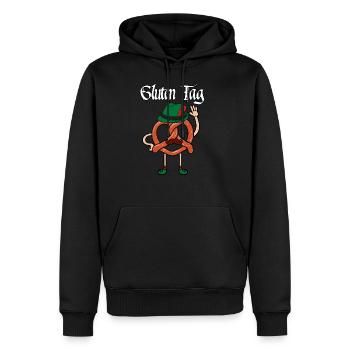 Gluten Tag - Sweat à capuche Premium bio Homme - noir - Devant - Nico (187cm)