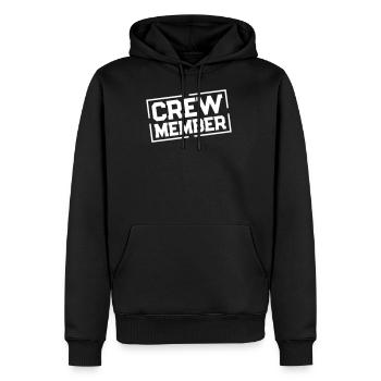 membre d'équipage - Sweat à capuche Premium bio Homme - noir - Devant - Nico (187cm)