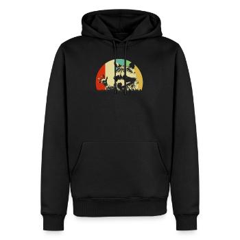 Voleur de rongeur cadeau animal mignon - Sweat à capuche Premium bio Homme - noir - Devant - Nico (187cm)