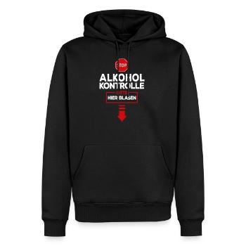 Alkoholkontrolle Suff Party Gruppe Alkohol Blasen - Männer Premium Bio Hoodie - Schwarz - Vorne - Nico (187cm)