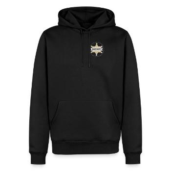Sheriff Stern Cowboy Western - Sweat à capuche Premium bio Homme - noir - Devant - Nico (187cm)