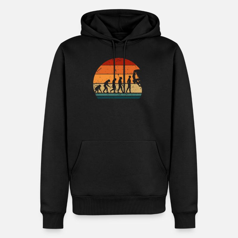 Escalade Evolution Escalade Vintage - Sweat à capuche Premium bio Homme - noir