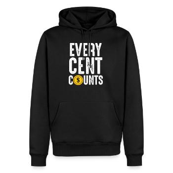 Coin collectors Every cent counts numismatist - Men’s Premium Organic Hoodie - black - Front - Nico (187cm)