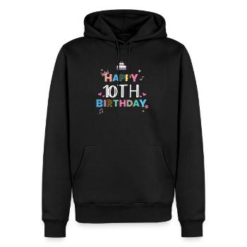 Happy Birthday 10. Geburtstag - Männer Premium Bio Hoodie - Schwarz - Vorne - Nico (187cm)