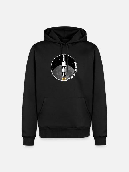 50 years moon landing - Men’s Premium Organic Hoodie - black