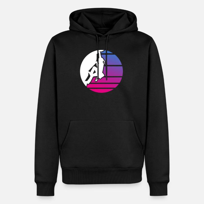 Klettern Kind Mädchen Bouldern - Männer Premium Bio Hoodie - Schwarz