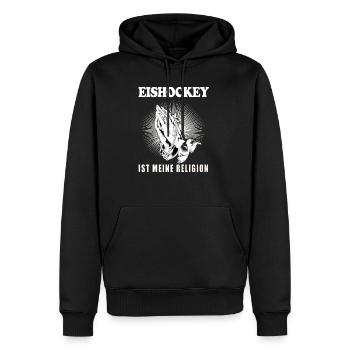 Eishockey Spruch Design Lustig - Männer Premium Bio Hoodie - Schwarz - Vorne - Nico (187cm)