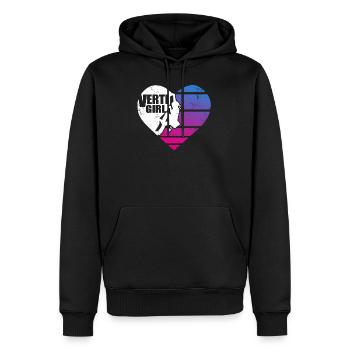 Vertigirl Climbing Coeur Escalade Bouldern - Sweat à capuche Premium bio Homme - noir - Devant - Nico (187cm)
