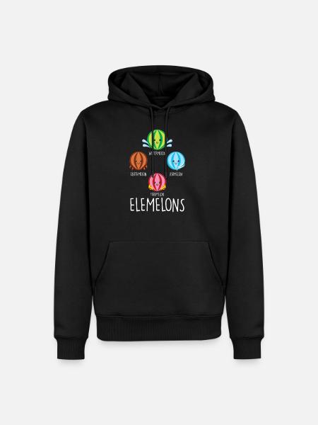 Élément pastèon Chimie Eau Terre Feu Air - Sweat à capuche Premium bio Homme - noir