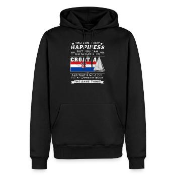 Croatia sailing, sailing ship Mediterranean gift - Men’s Premium Organic Hoodie - black - Front - Nico (187cm)