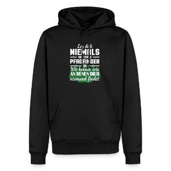 Scouts - Sweat à capuche Premium bio Homme - noir - Devant - Nico (187cm)