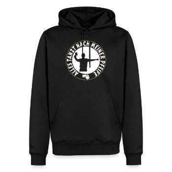 Schiedsrichter Karte rot gelb Beruf Hobby Fussball - Männer Premium Bio Hoodie - Schwarz - Vorne - Nico (187cm)