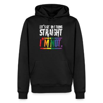 Trans Pride Shirt Transgender - Sweat à capuche Premium bio Homme - noir - Devant - Nico (187cm)