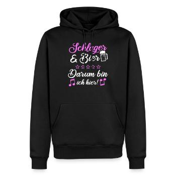 Schlager Schlagermusik Schlagerfan Witzig Geschenk - Men’s Premium Organic Hoodie - black - Front - Nico (187cm)