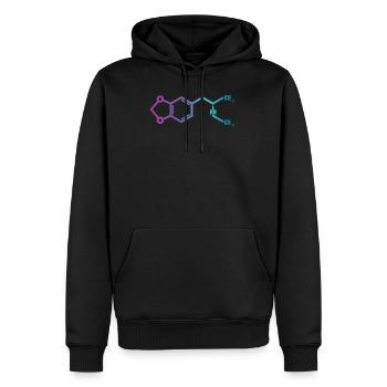 T-shirt MDMA pour hommes Femmes Molécule: MDMA, Ectas - Sweat à capuche Premium bio Homme - noir - Devant - Nico (187cm)