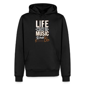 La vie sans musique serait bb - Sweat à capuche Premium bio Homme - noir - Devant - Nico (187cm)