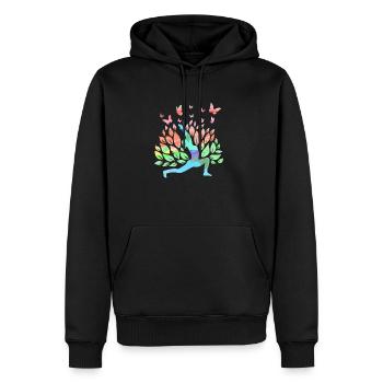 Yoga Yogalehrer Meditation Einklang Geschenk - Männer Premium Bio Hoodie - Schwarz - Vorne - Nico (187cm)
