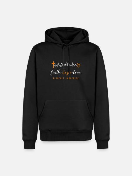 Leukämie-Blutkrebs-Überlebendbewusstsein bekämpfen - Männer Premium Bio Hoodie - Schwarz
