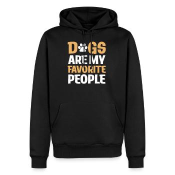 Dog - Dogs - Hunde - Shirt - Männer Premium Bio Hoodie - Schwarz - Vorne - Nico (187cm)