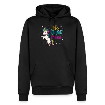 No Gluten Please - Männer Premium Bio Hoodie - Schwarz - Vorne - Nico (187cm)