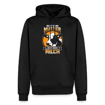 Vegan Veganerin Kuh Veganer Kühe Moral Geschenk - Männer Premium Bio Hoodie - Schwarz - Vorne - Nico (187cm)