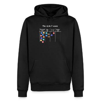 Processus Agile AOE gestion de processus de projet - Sweat à capuche Premium bio Homme - noir - Devant - Nico (187cm)