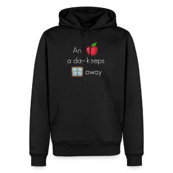 Chez Apple, un jour éloigne Windows de son système d'exploitation - Sweat à capuche Premium bio Homme - noir - Devant - Nico (187cm)