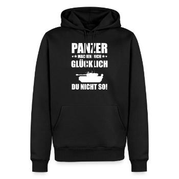 Panzer Panzerfahrer Militär Soldat Geschenkidee - Männer Premium Bio Hoodie - Schwarz - Vorne - Nico (187cm)