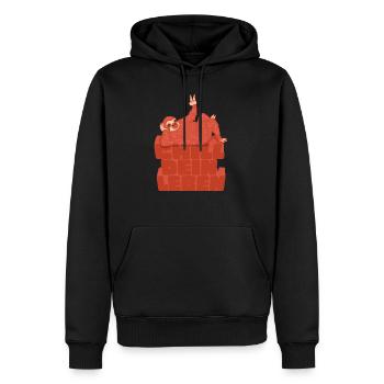 Faultier Faultiere Chill dein Leben Geschenk - Männer Premium Bio Hoodie - Schwarz - Vorne - Nico (187cm)