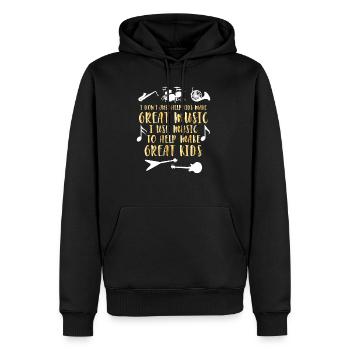 Kindern Musik Lehrer Musiker - Männer Premium Bio Hoodie - Schwarz - Vorne - Nico (187cm)