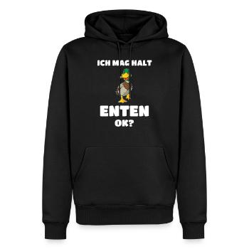 Ich Mag Halt Enten Ok? Ente Geschenk - Männer Premium Bio Hoodie - Schwarz - Vorne - Nico (187cm)