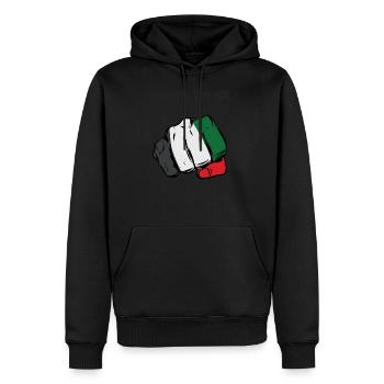 Free Palestine Israel protest - Men’s Premium Organic Hoodie - black - Front - Nico (187cm)