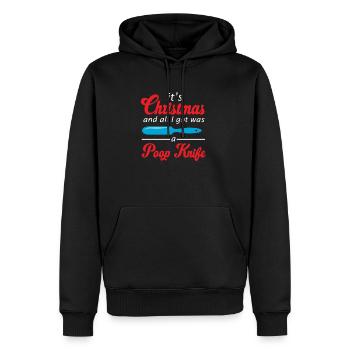 Kackmesser Lustiges Weihnachtsgeschenk - Männer Premium Bio Hoodie - Schwarz - Vorne - Nico (187cm)