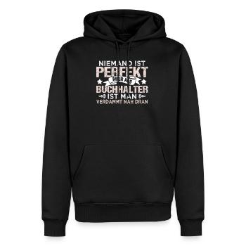 Comptable Comptabilité Finance Profession Profession Gift - Sweat à capuche Premium bio Homme - noir - Devant - Nico (187cm)