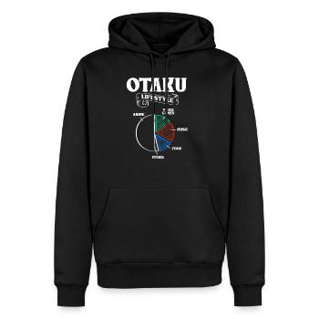 Anime Otaku Funny Manga Kawaii Senpai Cadeau - Sweat à capuche Premium bio Homme - noir - Devant - Nico (187cm)