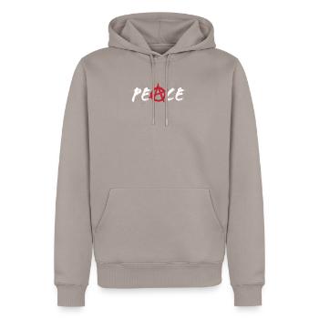 Punk Rock Punker Anarchismus Anarchie Geschenk - Männer Premium Bio Hoodie - Taupe - Vorne - Nico (187cm)