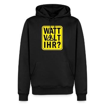 Elektriker Elektroniker Strom - Männer Premium Bio Hoodie - Schwarz - Vorne - Nico (187cm)