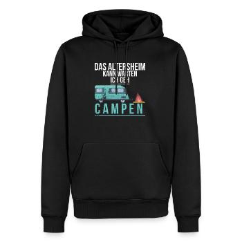 Camper Rentner Opa Lustiges Geschenk - Männer Premium Bio Hoodie - Schwarz - Vorne - Nico (187cm)