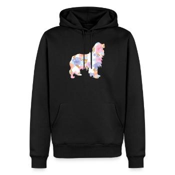 Cavalier King Spaniel Chien drôle - Sweat à capuche Premium bio Homme - noir - Devant - Nico (187cm)