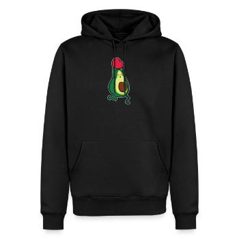 Süße Avocado Liebe Herz Guacamole Geschenkidee - Männer Premium Bio Hoodie - Schwarz - Vorne - Nico (187cm)