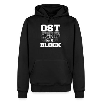 Eastern Bloc Fans East Curve East Football - Men’s Premium Organic Hoodie - black - Front - Nico (187cm)